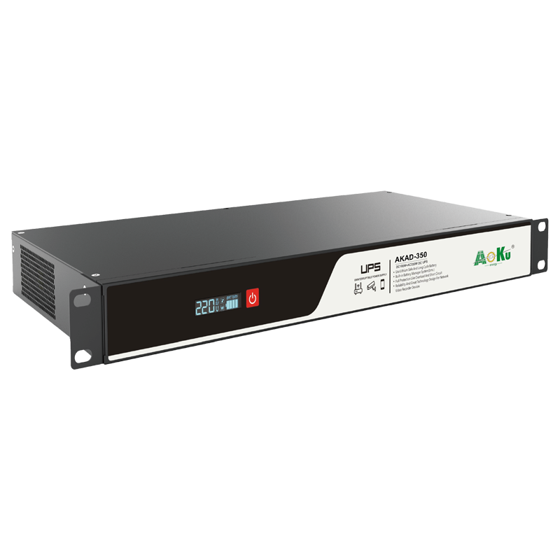 AoKu AKAD Series 1U Rackmount AC + DC All in One UPS (350W Max | DC 100W + AC 250W | LiFePO4 Battery | AKAD-350)